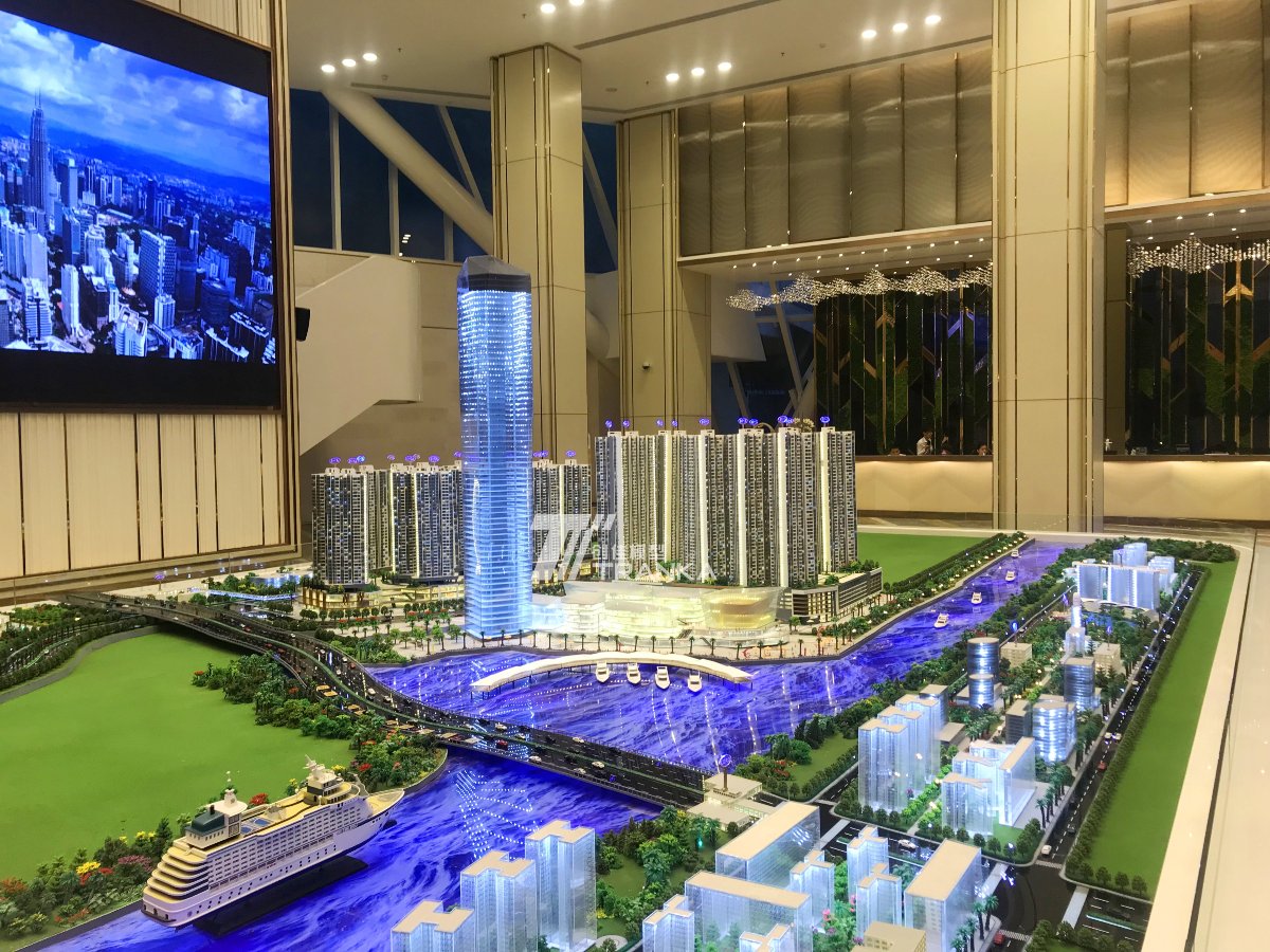 馬來西亞富力公主灣房地產售樓沙盤建筑模型案例